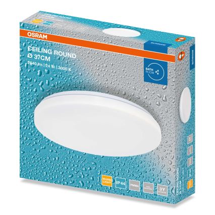 Osram - LED стельовий світильник для ванної кімнати CEILING ROUND LED/24W/230V 3000K Ø 37 см IP44 білий