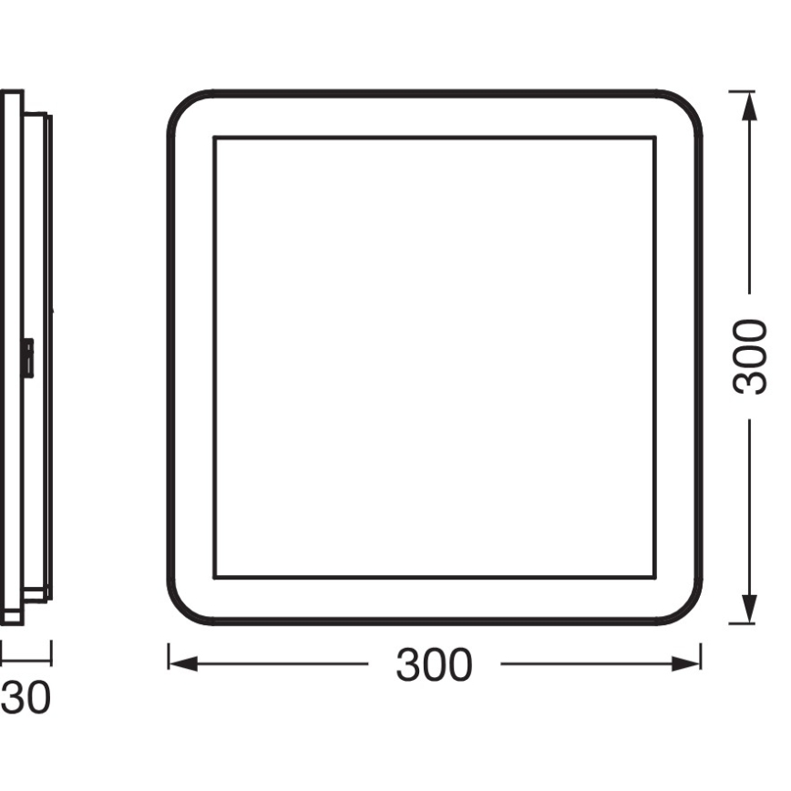 Osram - LED стельовий світильник для ванної кімнати ORBIS DISC LED/22W/230V 3000/4000K 30x30 cm IP44 нержавіюча сталь
