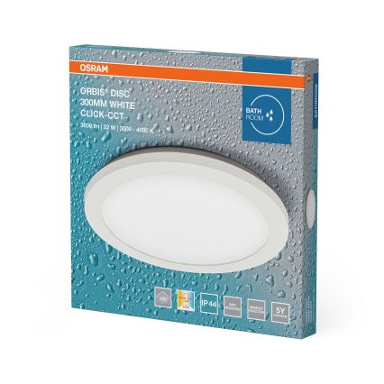 Osram - LED стельовий світильник для ванної кімнати ORBIS DISC LED/22W/230V 3000/4000K діаметр 30 см IP44 білий