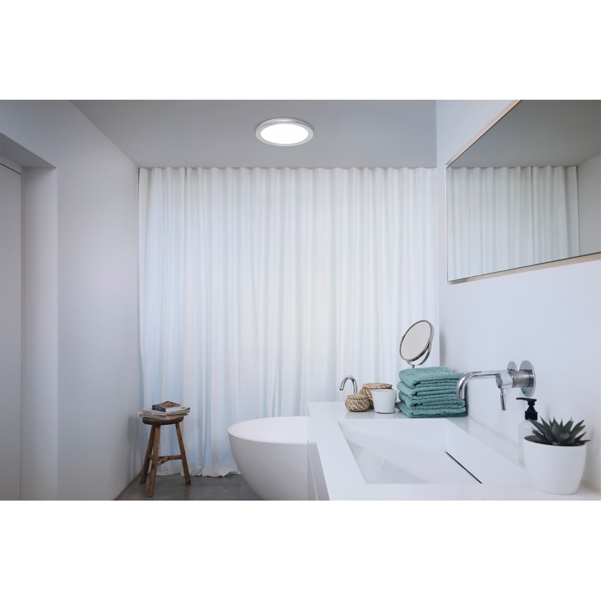 Osram - LED стельовий світильник для ванної кімнати ORBIS DISC LED/22W/230V 3000/4000K діаметр 30 см IP44 матовий хром