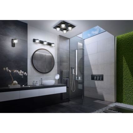 Osram - LED стельовий світильник для ванної кімнати ORBIS FLAME 4xLED/5,5W/230V 3000/4000K IP44 чорний