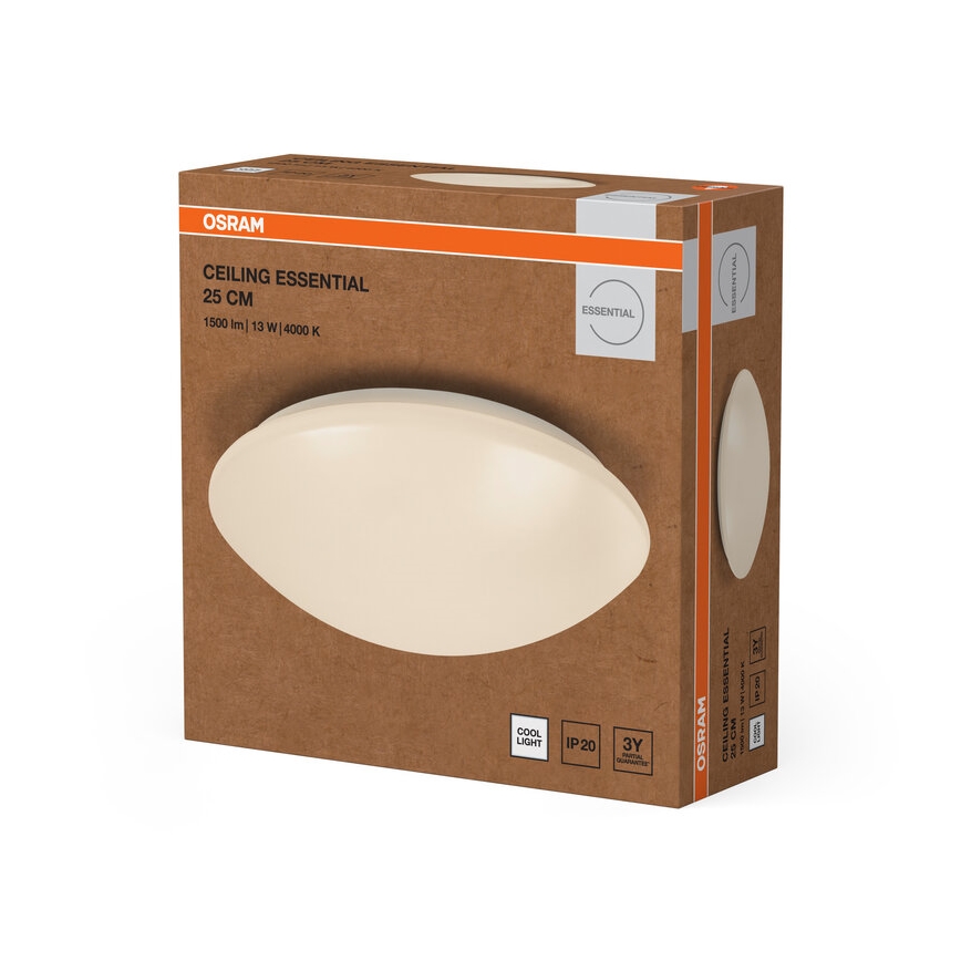 Osram - LED стельовий світильник ESSENTIAL LED, 13 Вт / 230 В / 4000 К, діаметр 25 см