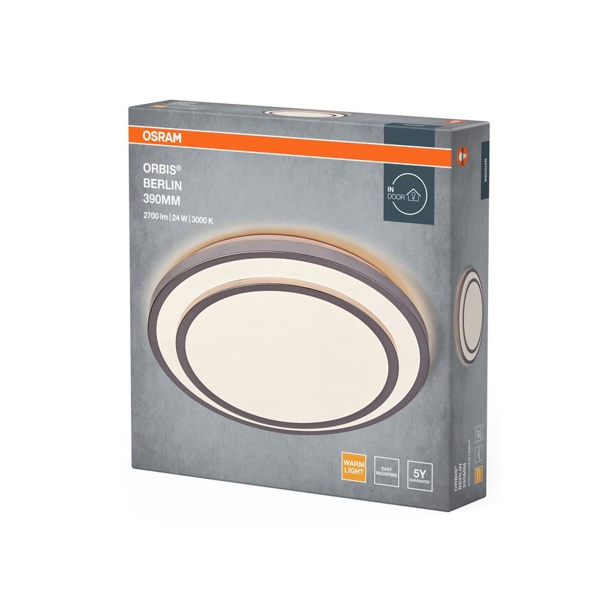 Osram - LED-стельовий світильник ORBIS BERLIN, 24 Вт, 230 В, діаметр 39 см