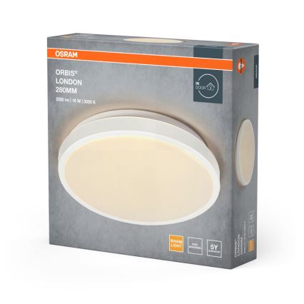 Osram - LED-стельовий світильник ORBIS LONDON, 16 Вт, 230 В, діаметр 28 см, білий