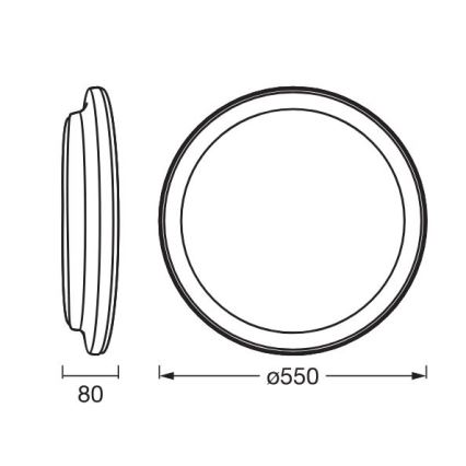 Osram - LED стельовий світильник ORBIS PEDERSON LED/36W/230V, діаметр 55 см, білий
