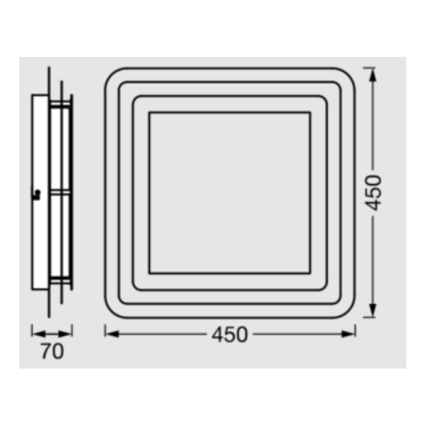 Osram - LED стельовий світильник ORBIS SPIRAL LED/26W/230V 45x45 cm білий