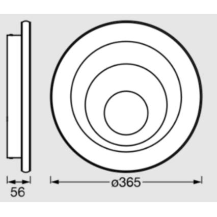 Osram - LED стельовий світильник ORBIS SPIRAL LED/38 Вт/230 В діам. 36,5 см білий