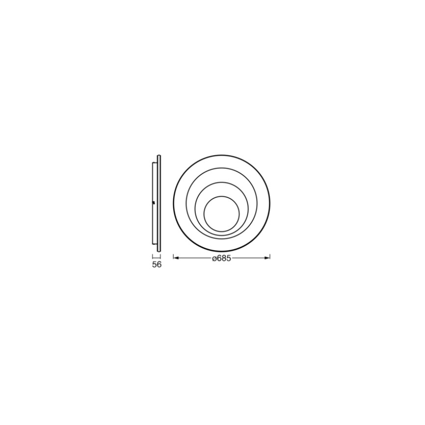 Osram - LED стельовий світильник ORBIS SPIRAL LED/63W/230V діаметр 68,5 см
