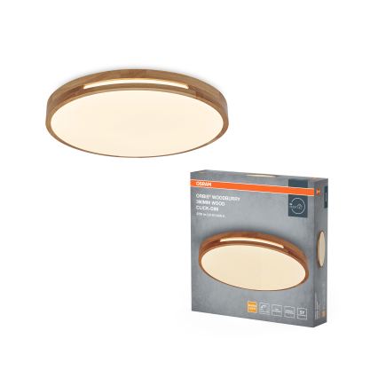 Osram - LED стельовий світильник з регулюванням яскравості ORBIS WOODBURRY LED/24W/230V діаметр 39 см бежевий