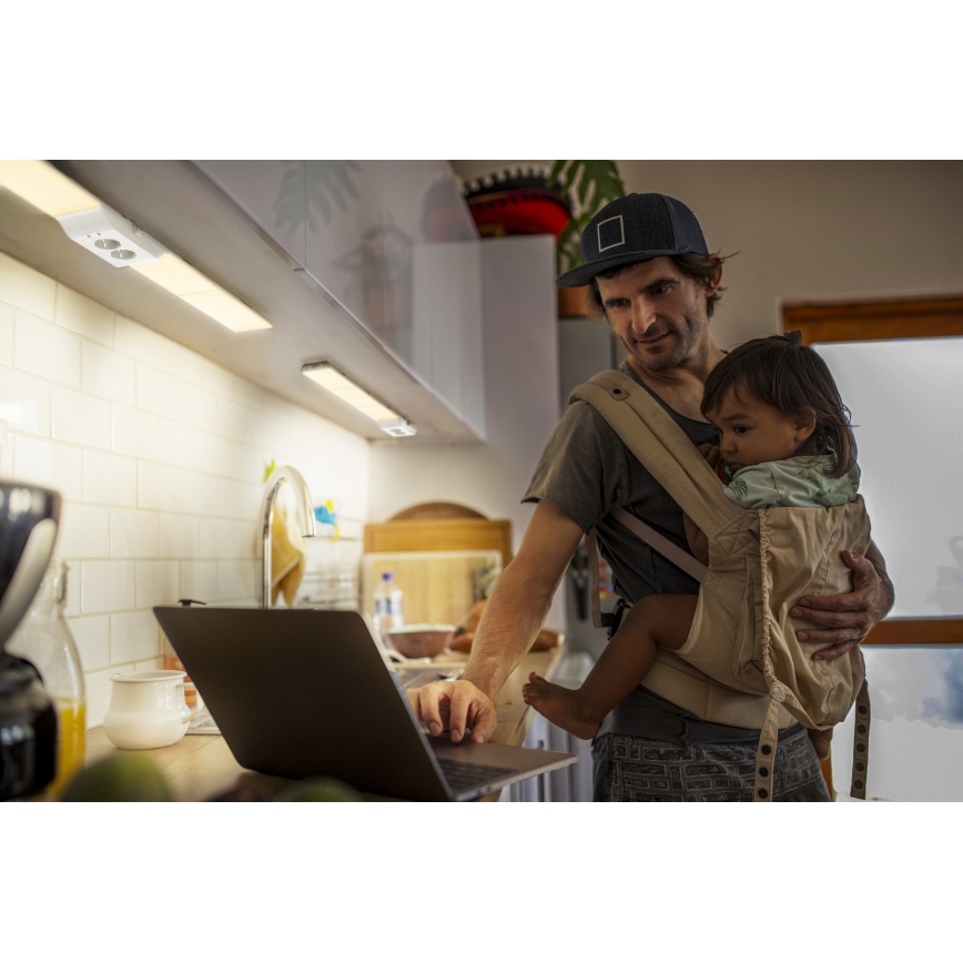 Osram - LED диммируемый подшкафный светильник с розетками UNDERCABINET LED/10W/230V 3000K 54,8 см белый