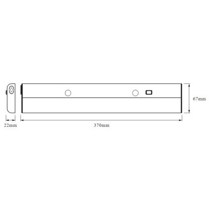 Osram - LED Світильник під шафу LINEAR LED/5W/230V 4000K 37 см сріблястий