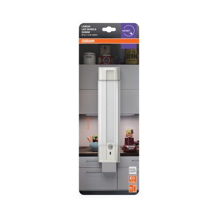 Osram - LED підсвітка під шафу з датчиком руху та сутінків LINEARLED LED/1,9W/6V 4xAA 4000K 21,4 cm біла