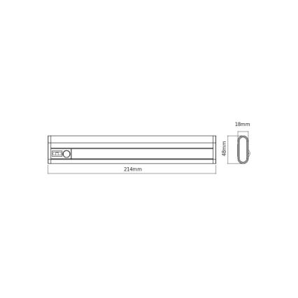 Osram - LED підсвітка під шафу з датчиком руху та сутінків LINEARLED LED/1,9W/6V 4xAA 4000K 21,4 cm біла