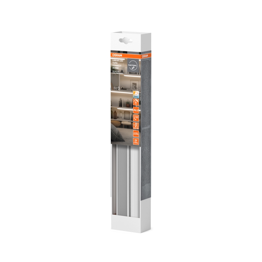 Osram - LED підшафний світильник з регулюванням яскравості LINEAR TURN LED/6W/230V 3000/4000/6500K 35 cm білий