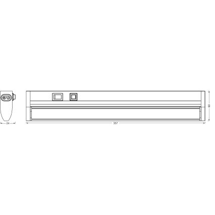 Osram - LED підшафний світильник з регулюванням яскравості LINEAR TURN LED/6W/230V 3000/4000/6500K 35 cm білий