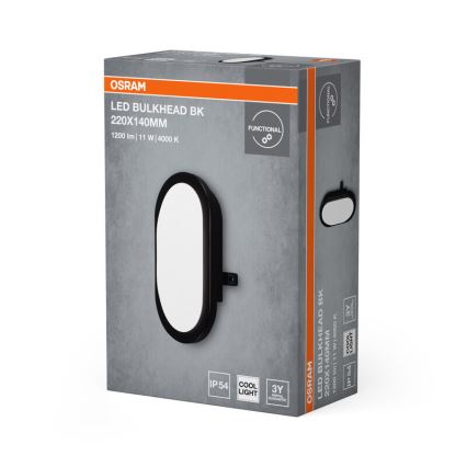 Osram - LED уличный настенный светильник BULKHEAD LED/11W/230V IP54 черный