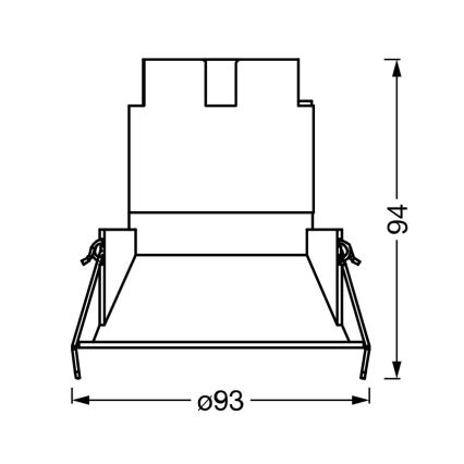 Osram - LED вбудований стельовий світильник SPOT TWIST LED/10W/230V 3000K діам. 9,3 см білий