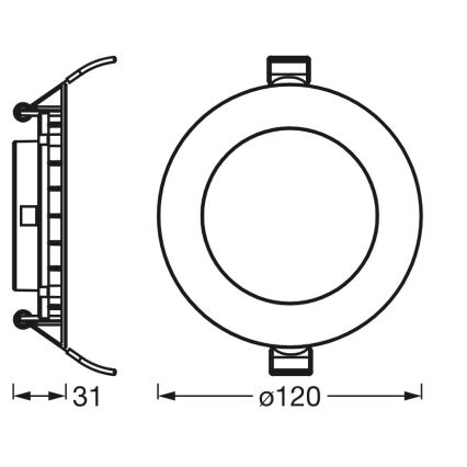 Osram - LED вбудований світильник SLIM LED/8W/230V 3000K