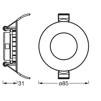 Osram - LED затемнюваний вбудований світильник SMART+ DOWNLIGHT LED/4,5W/230V 3000-6500K Wi-Fi