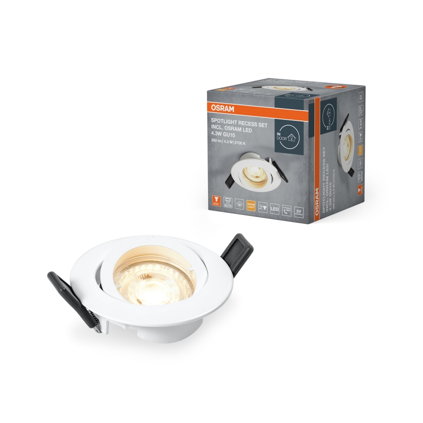 Osram - LED вбудований точковий світильник SPOT 1xGU10/4,3W/230V 2700K CRI 90 білий