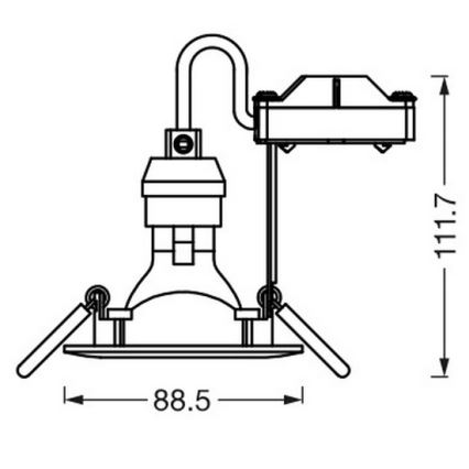 Osram - LED вбудований точковий світильник SPOT 1xGU10/4,3W/230V 2700K CRI 90 білий