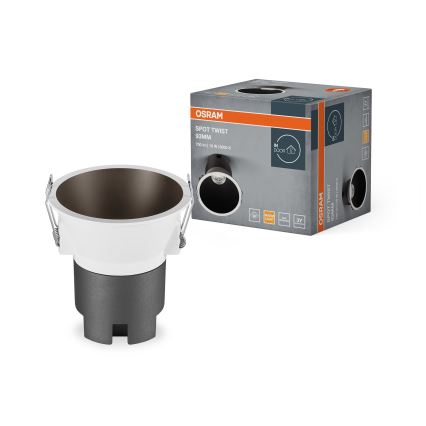 Osram - встраиваемый потолочный светильник SPOT TWIST LED/10W/230V 3000K диам. 9,3 см белый/черный
