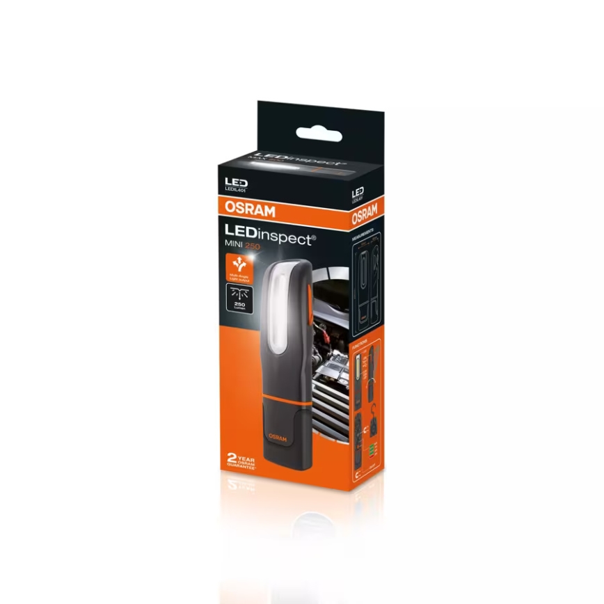Osram - LED перезаряджуваний ліхтар з регульованою яскравістю LEDINSPECT MINI250 LED/7W/3,7V IP65 2000 mAh