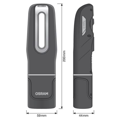 Osram - LED перезаряджуваний ліхтар з регульованою яскравістю LEDINSPECT MINI250 LED/7W/3,7V IP65 2000 mAh