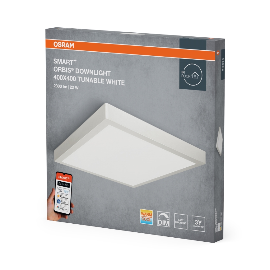 Osram - LED димований стельовий світильник SMART+ DOWNLIGHT LED/22W/230V 40x40 см 3000-6500K Wi-Fi