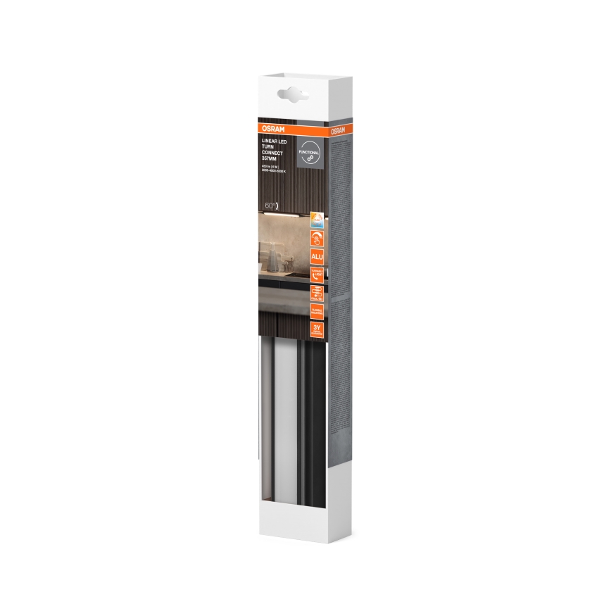 Osram - димований LED-світильник під шафу LINEAR TURN LED/6W/230V 3000/4000/6500K 35 cm чорний