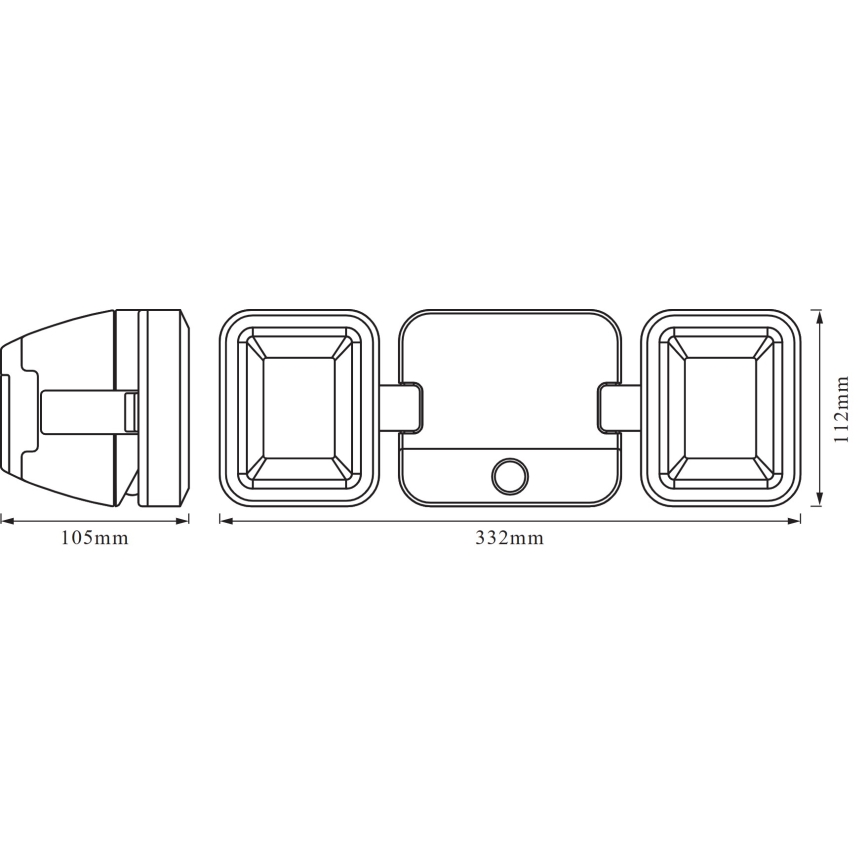 Osram - LED зовнішній настінний прожектор з датчиком BATTERY 2xLED/5W/4xD IP54