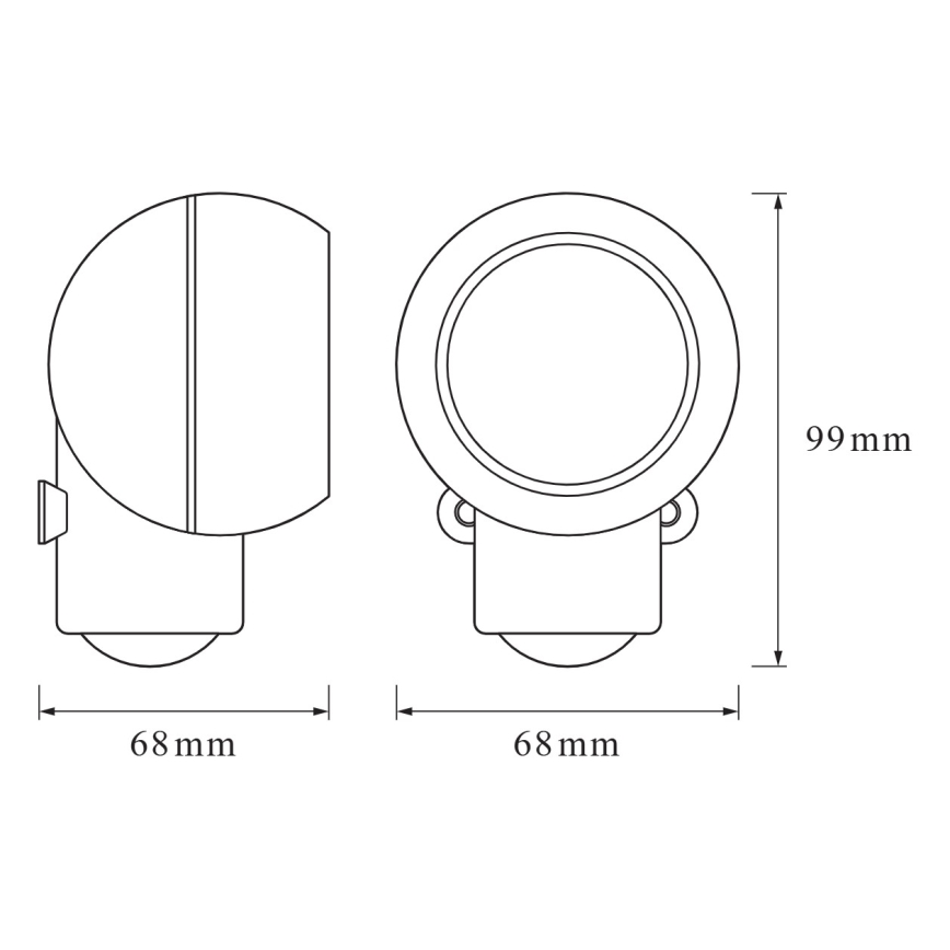 Osram - LED зовнішній орієнтаційний світильник з датчиком руху та сутінковим датчиком SPYLUX LED/0,3W/4,5V IP43 білий