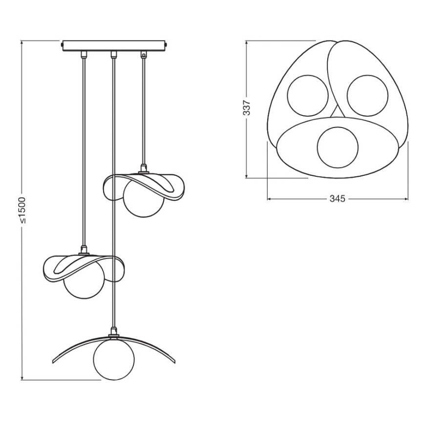 Osram - Люстра на тросі DECOR PEARL 3xG9/5W/230V бежева