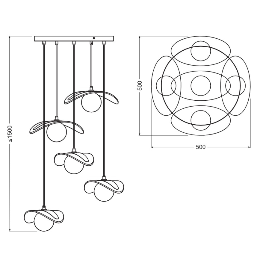 Osram - Люстра на тросі DECOR PEARL 5xG9/5W/230V бежева