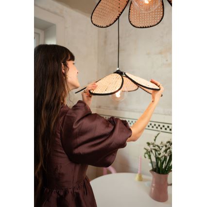 Osram - Люстра на тросі DECOR RATTAN 1xE27/15W/230V Ø 58 см бежевий/чорний