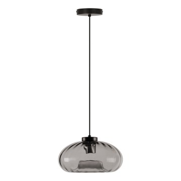 Osram - Люстра на тросі DECOR SMOKE 1xE27/12W/230V, діаметр 28 см, чорна/димчасто-сіра