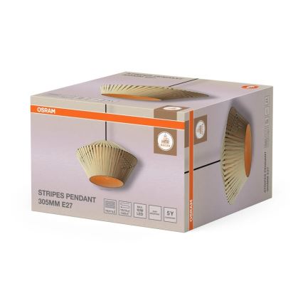 Осрам - Люстра на тросі Декор Страйпс 1xE27/10W/230V діаметр 30,5 см бежевого кольору