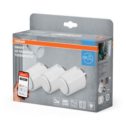Osram - Набір 3x термостатичних головок SMART+ 3xAA Wi-Fi