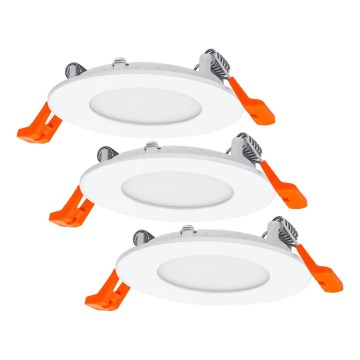 Osram - Набір із 3 вбудованих стельових LED-світильників SLIM, 4,5 Вт, 230 В