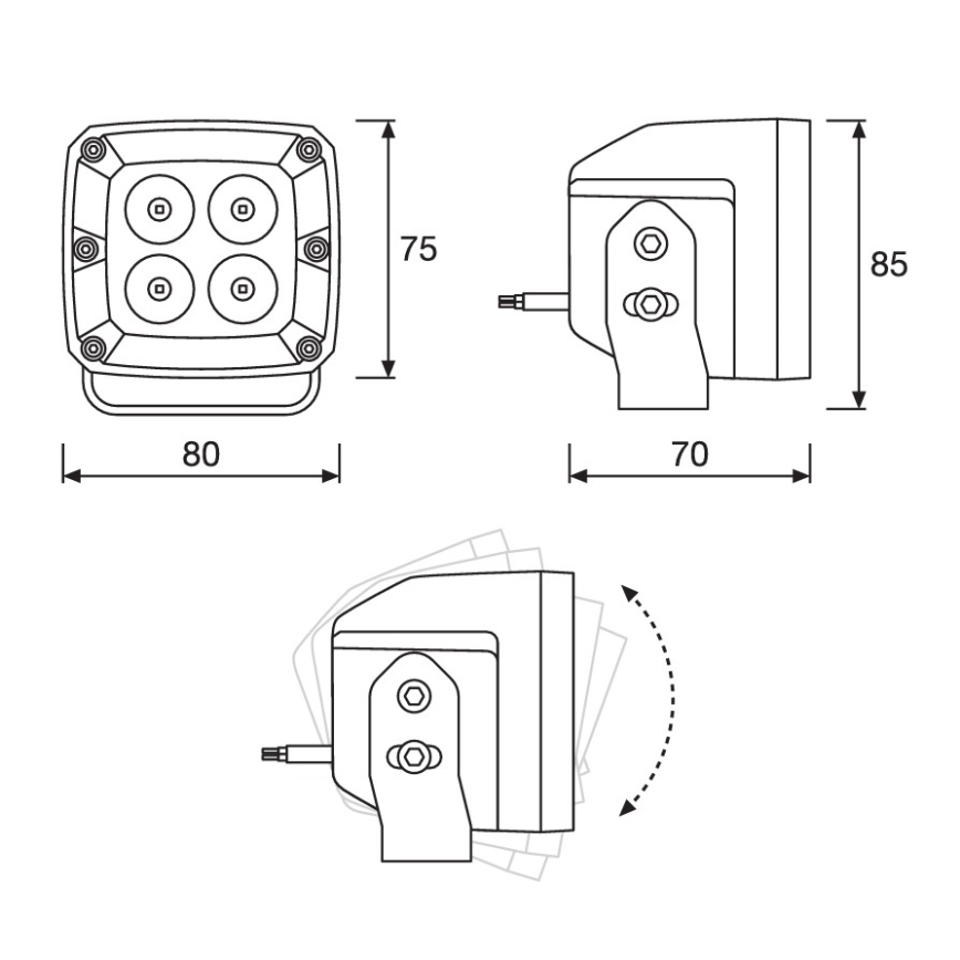 Osram - Комплект 2x светодиодных точечных фар для автомобиля LEDRIVING WL VX80-SP LED/20W/12/24V 6000K IP67