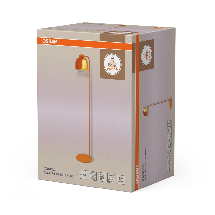 Osram - Напольная лампа DECOR COROLLE 1xE27/15W/230V оранжевая