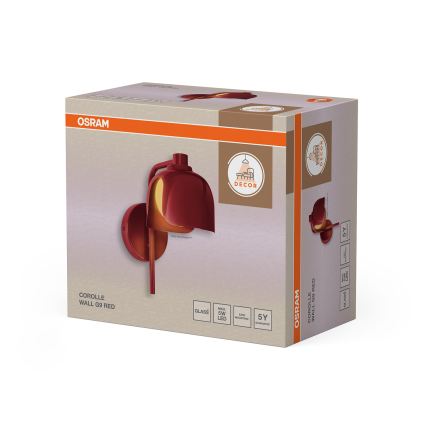 Osram - Настенный светильник DECOR COROLLE 1xG9/20W/230V красный