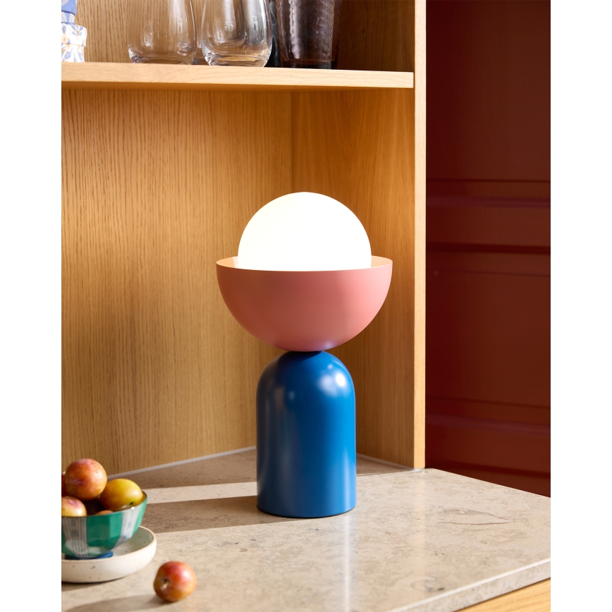 Osram - Настільна лампа DECOR BOWL 1xE14/25W/230V синя/рожева