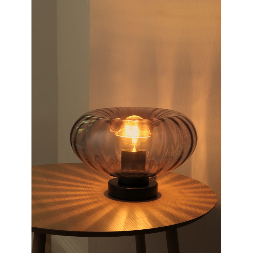 Osram - Настільна лампа DECOR SMOKE 1xE27/12W/230V чорна/димчато-сіра