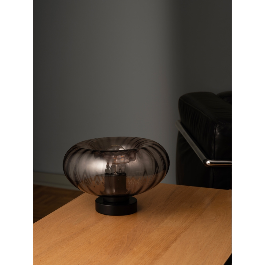 Osram - Настільна лампа DECOR SMOKE 1xE27/12W/230V чорна/димчато-сіра