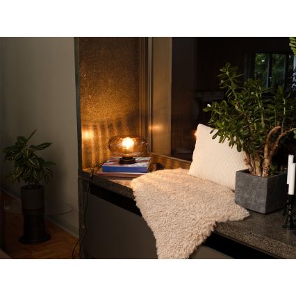 Osram - Настільна лампа DECOR SMOKE 1xE27/12W/230V чорна/димчато-сіра
