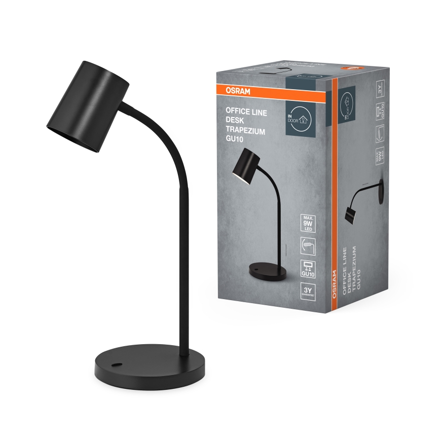 Osram - Настільна лампа DESK LINE 1xGU10/9W/230V чорна