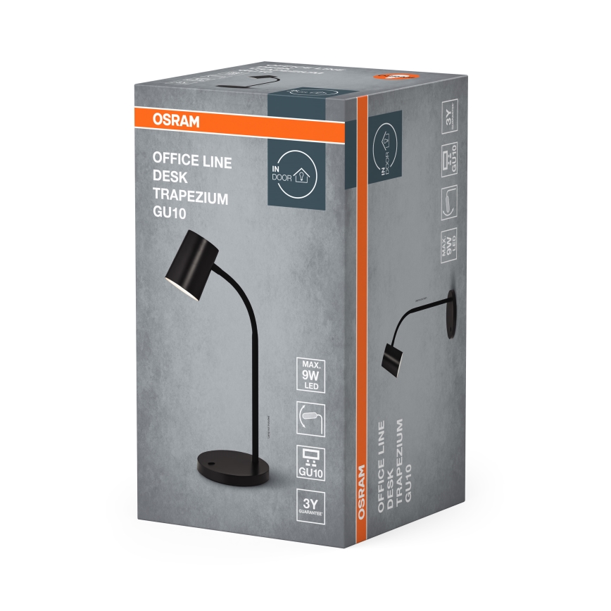 Osram - Настільна лампа DESK LINE 1xGU10/9W/230V чорна