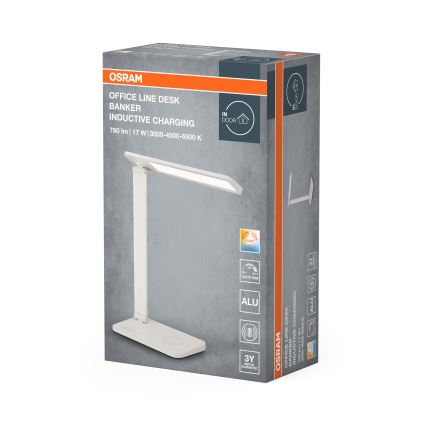 Osram - LED настільна лампа з регульованою яскравістю OFFICE LINE LED/17W/230V 3000/4000/6500K біла