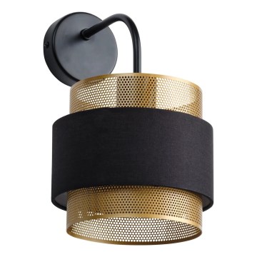 Osram - Настінний світильник DECOR HORNET 1xE27/10W/230V чорний/золотий